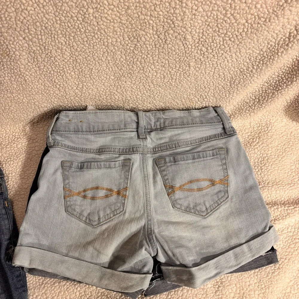 Abercrombie Kids Blue Jean Bundle Shorts with Frayed Hem - Picture 9 of 16